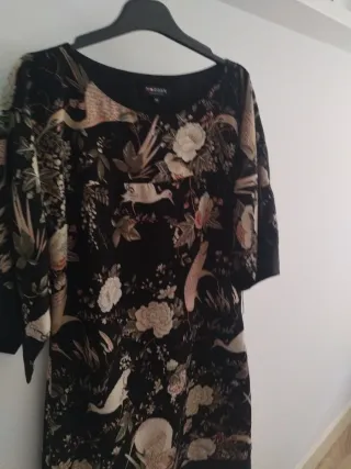 Vestido Morgan estampado aves y flores T.XS