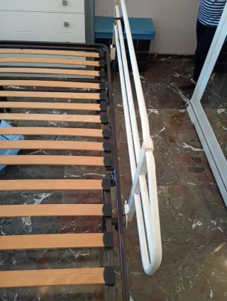 Cama articulada 90cm con barandilla y colchón