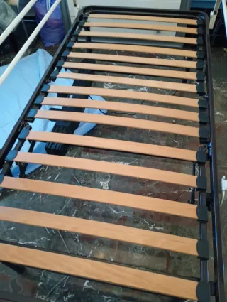 Cama articulada 90cm con barandilla y colchón