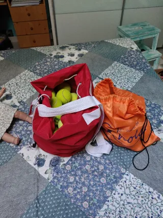 Lote de pelotas de tenis