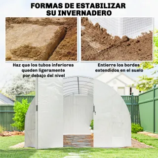 Invernadero Túnel 6x3x2m con Puerta