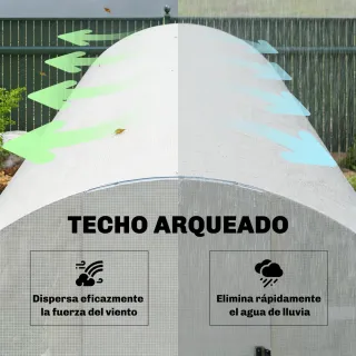 Invernadero Túnel 6x3x2m con Puerta