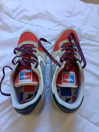 Kangaroos Zapatillas Beige y Rojo