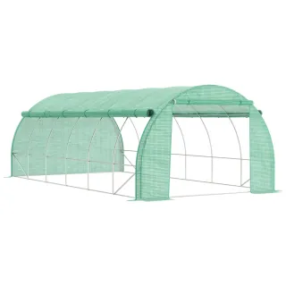 Invernadero Túnel 6x3x2m con Puerta y Ventanas