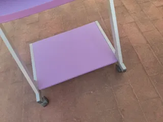 Mesa auxiliar 2 bandejas con ruedas