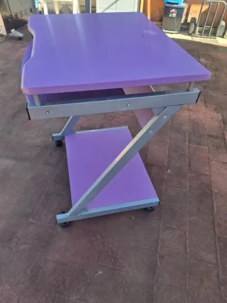 Mesa auxiliar 2 bandejas con ruedas