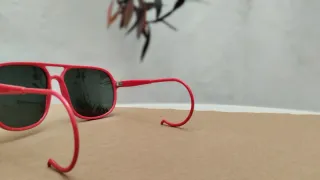 Gafas Vintage Rojas Estilo Aviador Retro