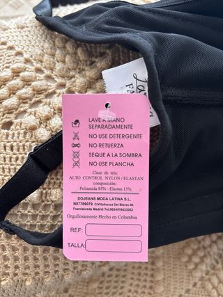 Faja moldeadora negra talla M