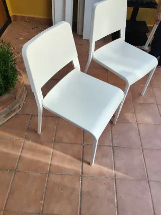 Sillas de cocina blancas (Set de 2)