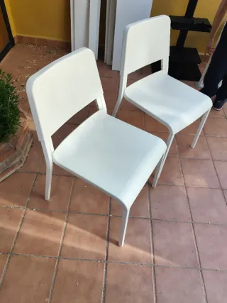Sillas de cocina blancas (Set de 2)