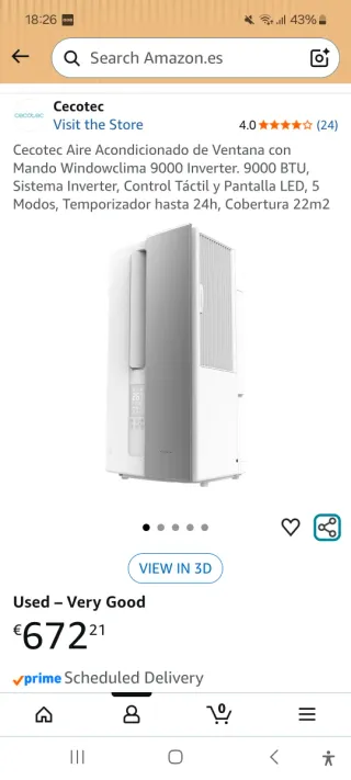 Cecotec WindowClima 9000 Inverter tipo split