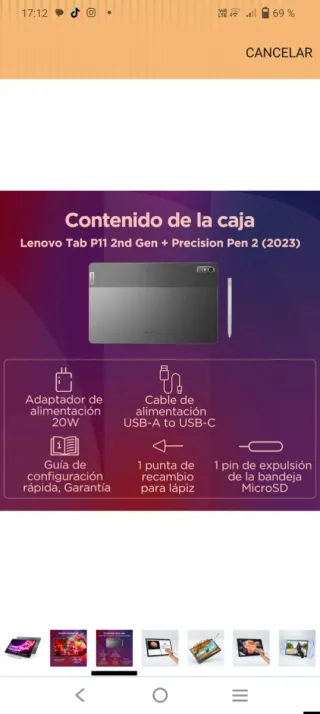 Lenovo Tab P11 (2nd Gen) Gris Oscuro