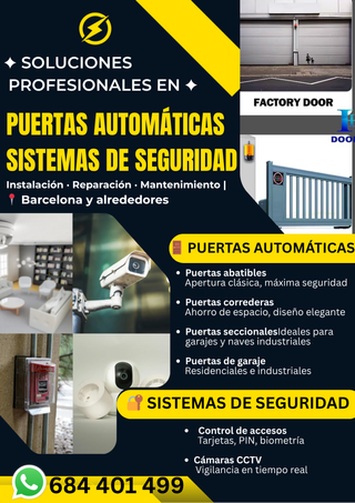 INSTALACIÓN Y REPARACIÓN DE PUERTAS AUTOMÁTICAS
