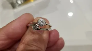 Conjunto de anillos de plata