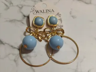 Pendientes Flamenca Azul y Dorado