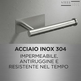 Set Accessori Bagno Adesivi Metallo