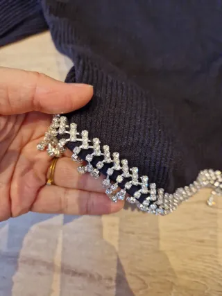 Top Zara Negro con Pedrería