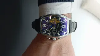 Orologio Bellos automatico viola/argento