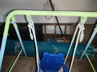 Columpio para bebé azul y verde