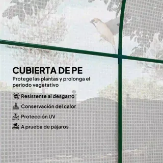 Invernadero Jardín 180x180x200 cm