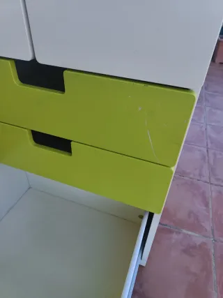 Armario infantil Ikea blanco y verde