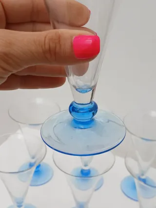 Set 6 Bicchieri Murano Blu