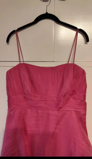 Vestido fiesta Two Rosa Clará fucsia.