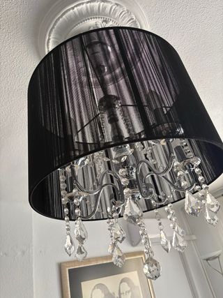 Lámpara de techo colgante negra JUEGO DE 2