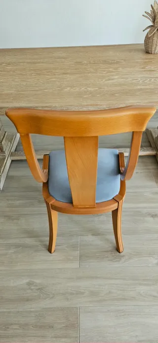 Juego de 6 sillas de comedor de madera de cerezo