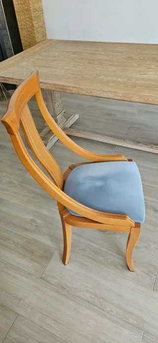 Juego de 6 sillas de comedor de madera de cerezo