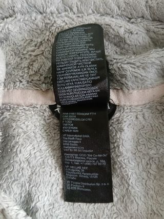 the north face pile zip jacket woman size M grey