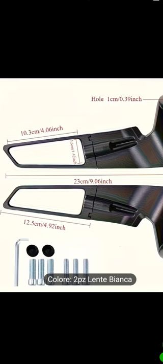 Coppia Specchietti Moto Neri adatti x Tmax