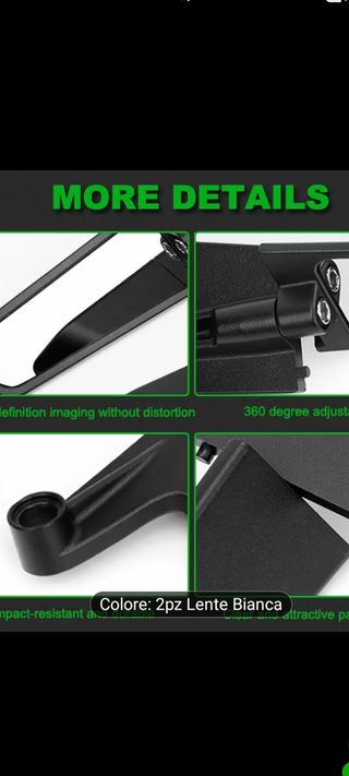 Coppia Specchietti Moto Neri adatti x Tmax