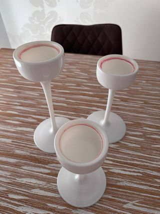 Set di 3 candelabri bianchi IKEA Blomster