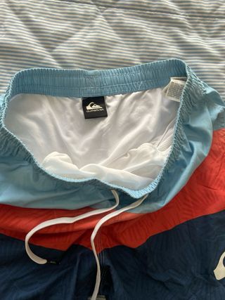 Bañador Quiksilver Rayas Azul Naranja