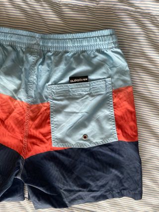 Bañador Quiksilver Rayas Azul Naranja
