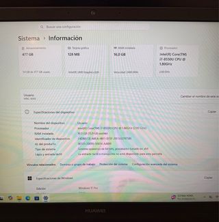 Portatile Huawei Matebook D Grigio Opaco