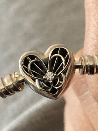 Pulsera Plata Corazón Mariposa