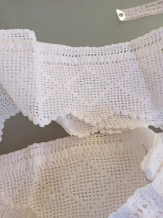 Merletto uncinetto bianco