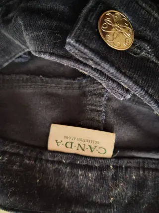 Pantalón pana mujer azul marino