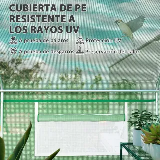 Invernadero Túnel 4x3x2m con 6 Ventanas