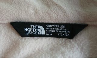 the north face pile zip girls size L 14-16y pink