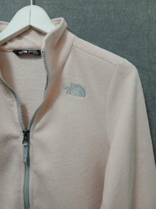 the north face pile zip girls size L 14-16y pink