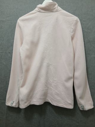 the north face pile zip girls size L 14-16y pink