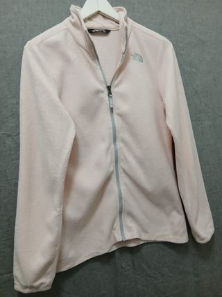 the north face pile zip girls size L 14-16y pink
