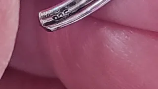 Anillo de dedo de pie, Plata con Piedra Azul