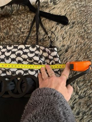 Vestido de fiesta negro y blanco