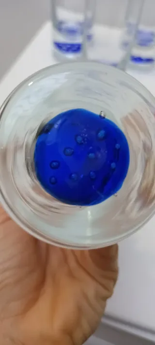 Bicchieri Murano vintage blu trasparenti