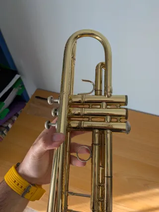 Trompeta averiada o decorativa.