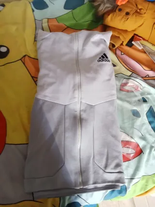 Sudadera Adidas Gris y Blanca